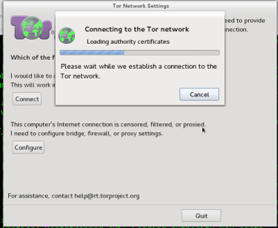 torbrowser connecting